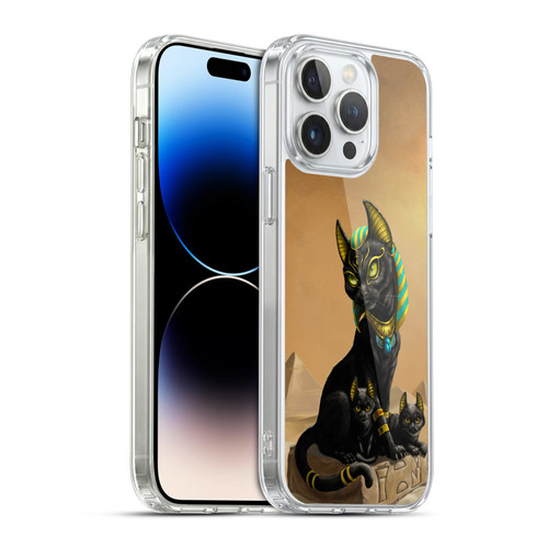 Stanley Morrison Art Egyptian Bastet Cat & Kittens Soft Gel Case for Apple iPhone 14 Pro Max & MagSafe