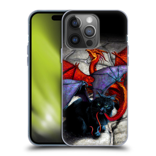 Stanley Morrison Art Bat Winged Black Cat & Dragon Soft Gel Case for Apple iPhone 14 Pro