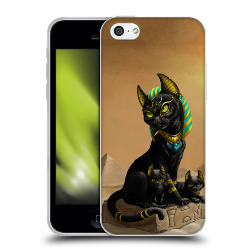 Stanley Morrison Art Egyptian Bastet Cat & Kittens Soft Gel Case for Apple iPhone 5c