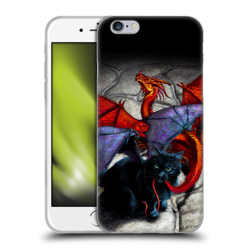 Stanley Morrison Art Bat Winged Black Cat & Dragon Soft Gel Case for Apple iPhone 6 / iPhone 6s