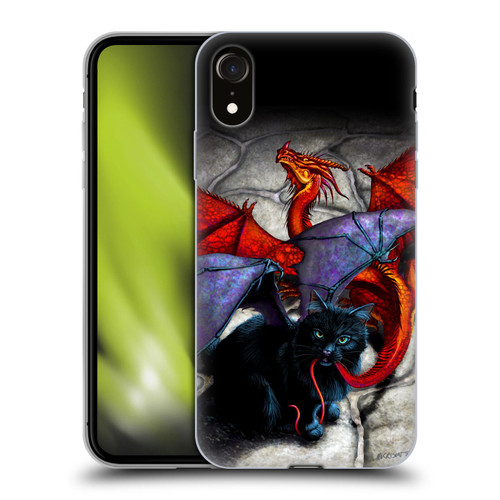 Stanley Morrison Art Bat Winged Black Cat & Dragon Soft Gel Case for Apple iPhone XR