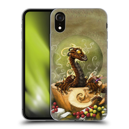 Stanley Morrison Art Brown Coffee Dragon Dragonfly Soft Gel Case for Apple iPhone XR