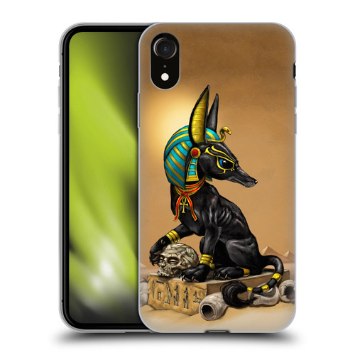 Stanley Morrison Art Egyptian Black Jackal Anubis Soft Gel Case for Apple iPhone XR