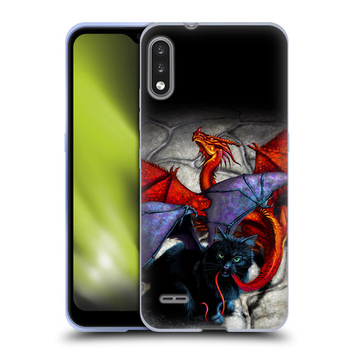 Stanley Morrison Art Bat Winged Black Cat & Dragon Soft Gel Case for LG K22