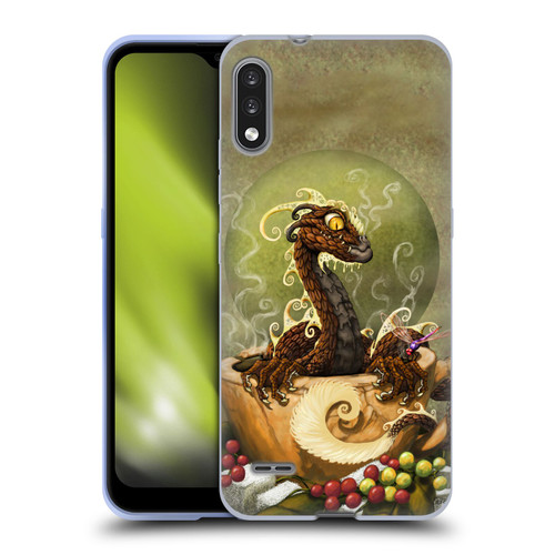 Stanley Morrison Art Brown Coffee Dragon Dragonfly Soft Gel Case for LG K22
