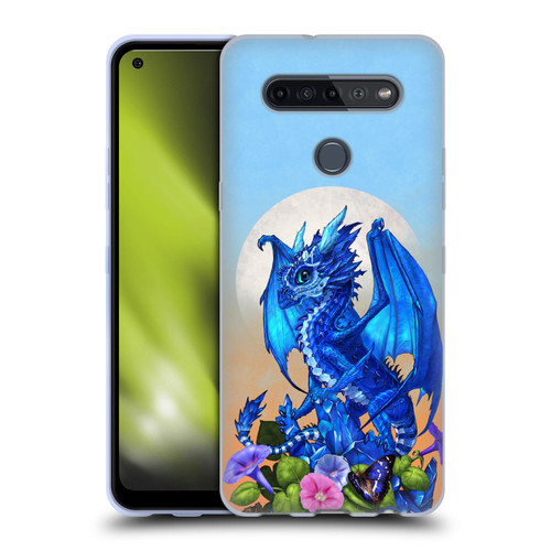 Stanley Morrison Art Blue Sapphire Dragon & Flowers Soft Gel Case for LG K51S