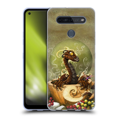 Stanley Morrison Art Brown Coffee Dragon Dragonfly Soft Gel Case for LG K51S