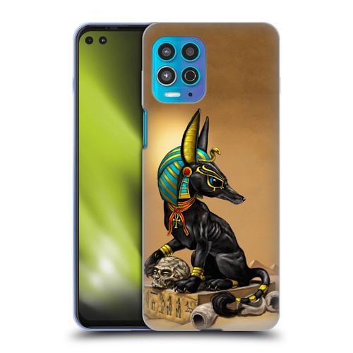 Stanley Morrison Art Egyptian Black Jackal Anubis Soft Gel Case for Motorola Moto G100