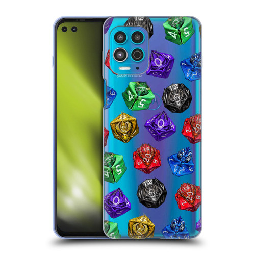 Stanley Morrison Art Six Dragons Gaming Dice Set Soft Gel Case for Motorola Moto G100
