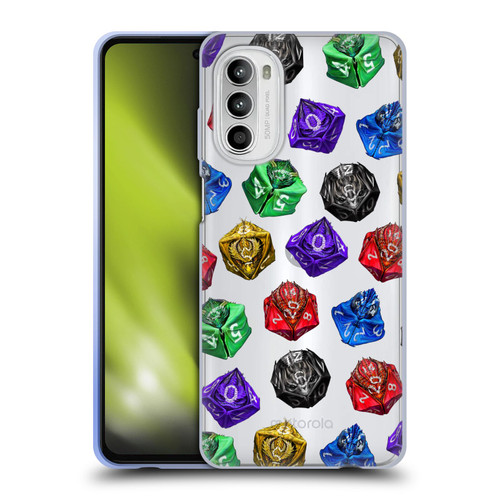 Stanley Morrison Art Six Dragons Gaming Dice Set Soft Gel Case for Motorola Moto G52