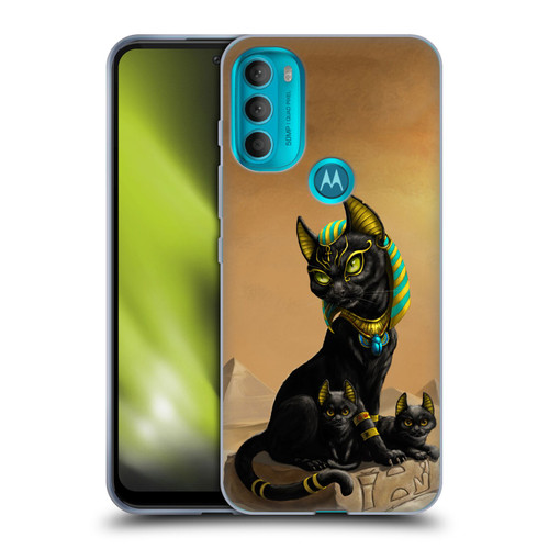 Stanley Morrison Art Egyptian Bastet Cat & Kittens Soft Gel Case for Motorola Moto G71 5G