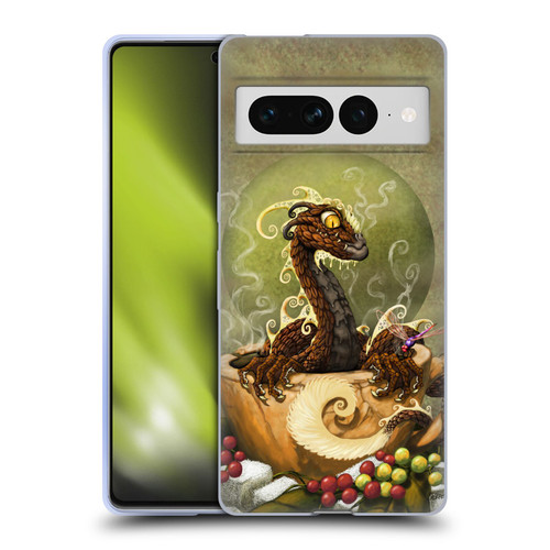 Stanley Morrison Art Brown Coffee Dragon Dragonfly Soft Gel Case for Google Pixel 7 Pro