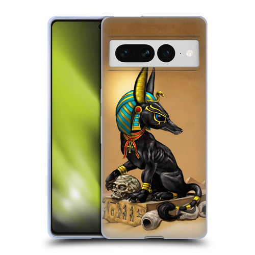 Stanley Morrison Art Egyptian Black Jackal Anubis Soft Gel Case for Google Pixel 7 Pro