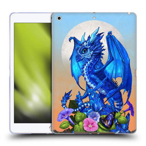 Stanley Morrison Art Blue Sapphire Dragon & Flowers Soft Gel Case for Apple iPad 10.2 2019/2020/2021