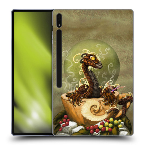 Stanley Morrison Art Brown Coffee Dragon Dragonfly Soft Gel Case for Samsung Galaxy Tab S8 Ultra