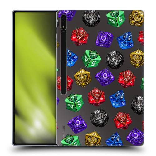 Stanley Morrison Art Six Dragons Gaming Dice Set Soft Gel Case for Samsung Galaxy Tab S8 Ultra