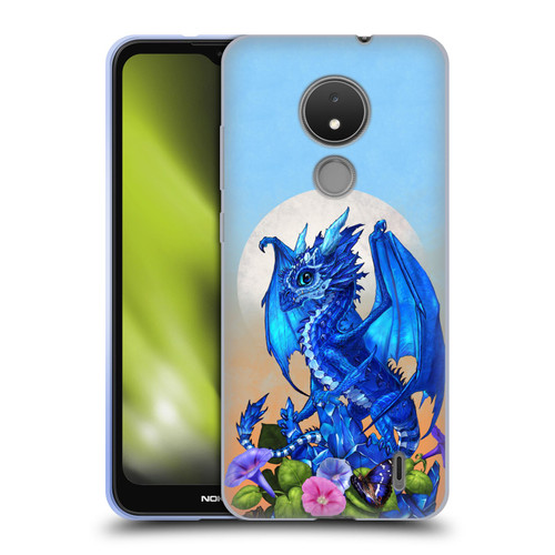 Stanley Morrison Art Blue Sapphire Dragon & Flowers Soft Gel Case for Nokia C21