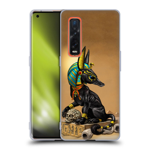 Stanley Morrison Art Egyptian Black Jackal Anubis Soft Gel Case for OPPO Find X2 Pro 5G