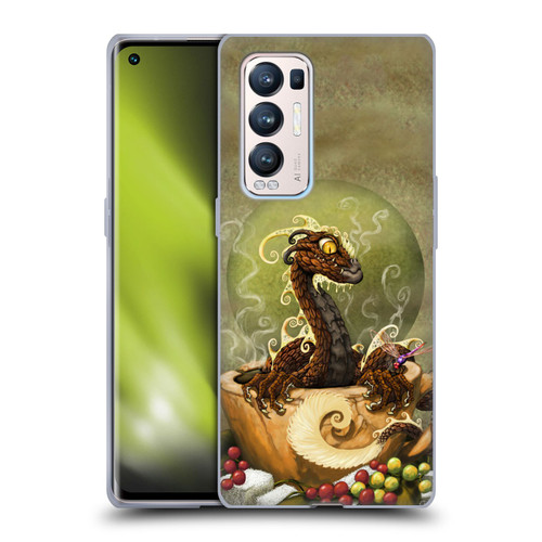 Stanley Morrison Art Brown Coffee Dragon Dragonfly Soft Gel Case for OPPO Find X3 Neo / Reno5 Pro+ 5G