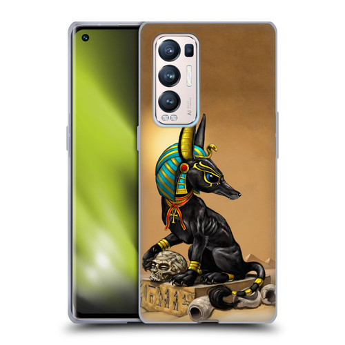Stanley Morrison Art Egyptian Black Jackal Anubis Soft Gel Case for OPPO Find X3 Neo / Reno5 Pro+ 5G