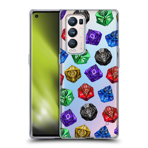 Stanley Morrison Art Six Dragons Gaming Dice Set Soft Gel Case for OPPO Find X3 Neo / Reno5 Pro+ 5G