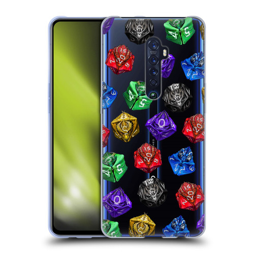 Stanley Morrison Art Six Dragons Gaming Dice Set Soft Gel Case for OPPO Reno 2