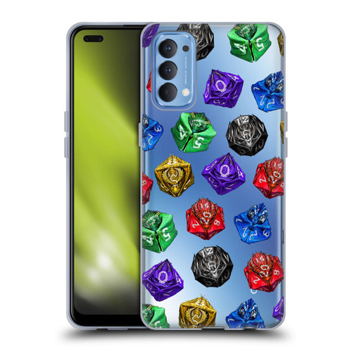 Stanley Morrison Art Six Dragons Gaming Dice Set Soft Gel Case for OPPO Reno 4 5G