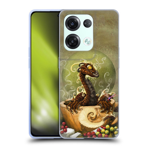 Stanley Morrison Art Brown Coffee Dragon Dragonfly Soft Gel Case for OPPO Reno8 Pro