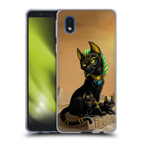 Stanley Morrison Art Egyptian Bastet Cat & Kittens Soft Gel Case for Samsung Galaxy A01 Core (2020)