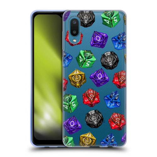 Stanley Morrison Art Six Dragons Gaming Dice Set Soft Gel Case for Samsung Galaxy A02/M02 (2021)