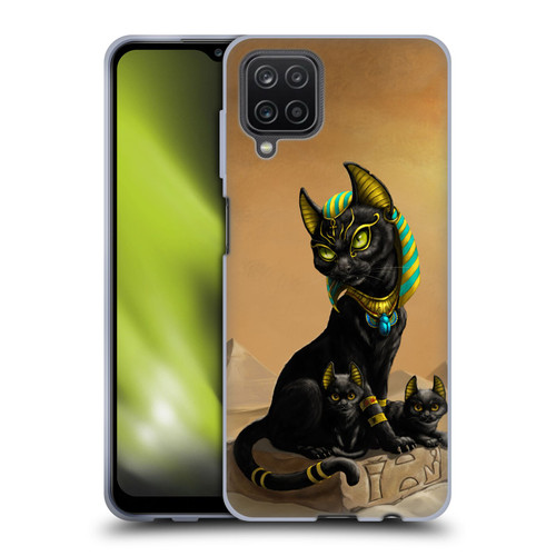 Stanley Morrison Art Egyptian Bastet Cat & Kittens Soft Gel Case for Samsung Galaxy A12 (2020)