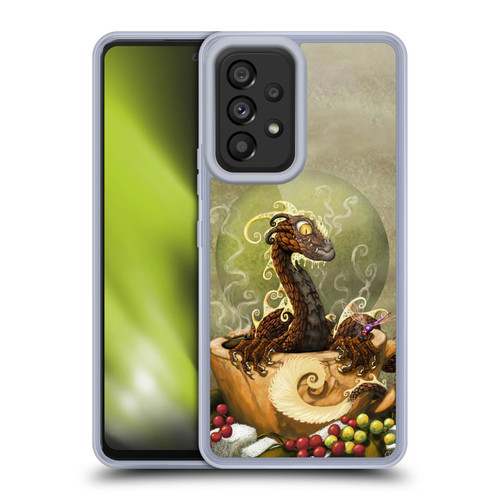 Stanley Morrison Art Brown Coffee Dragon Dragonfly Soft Gel Case for Samsung Galaxy A53 5G (2022)
