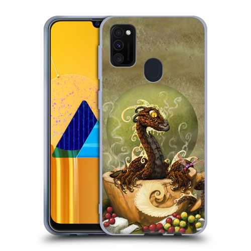 Stanley Morrison Art Brown Coffee Dragon Dragonfly Soft Gel Case for Samsung Galaxy M30s (2019)/M21 (2020)