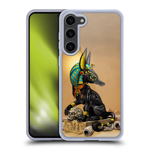 Stanley Morrison Art Egyptian Black Jackal Anubis Soft Gel Case for Samsung Galaxy S23+ 5G