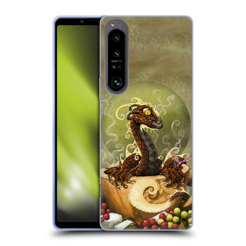 Stanley Morrison Art Brown Coffee Dragon Dragonfly Soft Gel Case for Sony Xperia 1 IV