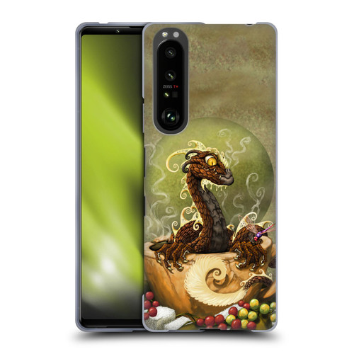 Stanley Morrison Art Brown Coffee Dragon Dragonfly Soft Gel Case for Sony Xperia 1 III