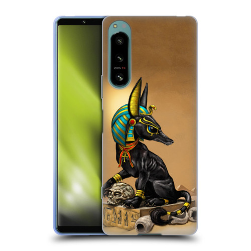 Stanley Morrison Art Egyptian Black Jackal Anubis Soft Gel Case for Sony Xperia 5 IV