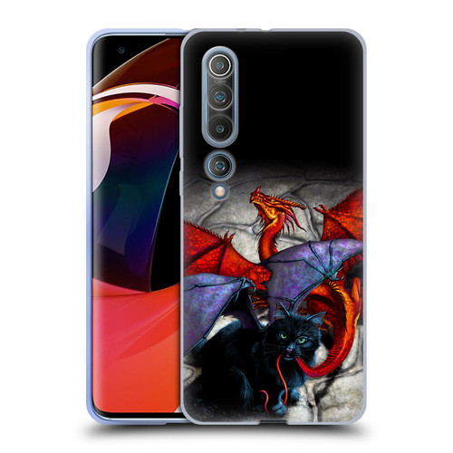 Stanley Morrison Art Bat Winged Black Cat & Dragon Soft Gel Case for Xiaomi Mi 10 5G / Mi 10 Pro 5G