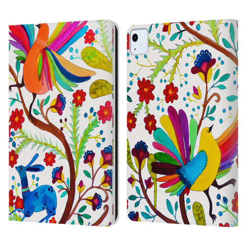 Sylvie Demers Floral Rainbow Wings Leather Book Wallet Case Cover For Apple iPad Air 2020 / 2022