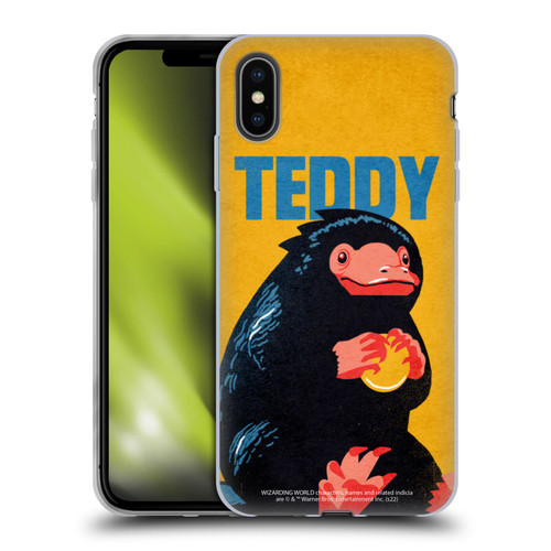 Fantastic Beasts: Secrets of Dumbledore Graphic Badges Teddy Soft Gel Case for Apple iPhone XS Max