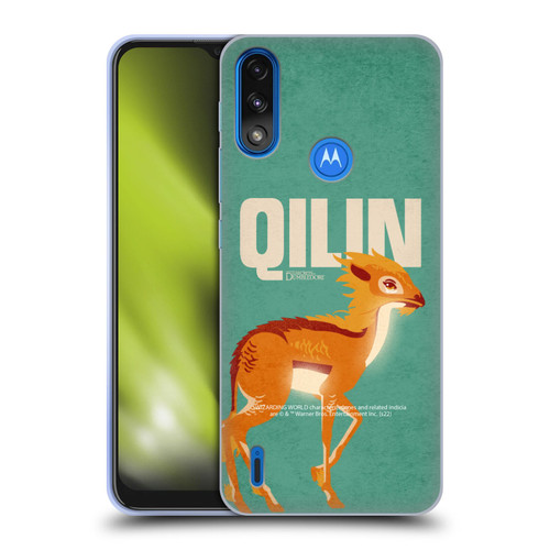 Fantastic Beasts: Secrets of Dumbledore Graphic Badges Qilin Soft Gel Case for Motorola Moto E7 Power / Moto E7i Power