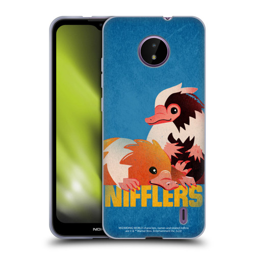 Fantastic Beasts: Secrets of Dumbledore Graphic Badges Nifflers Soft Gel Case for Nokia C10 / C20