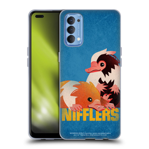 Fantastic Beasts: Secrets of Dumbledore Graphic Badges Nifflers Soft Gel Case for OPPO Reno 4 5G