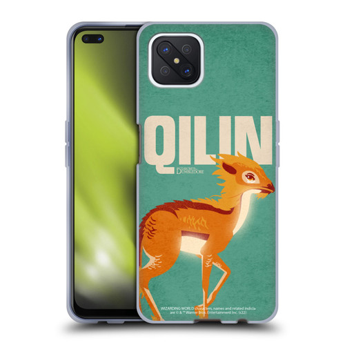 Fantastic Beasts: Secrets of Dumbledore Graphic Badges Qilin Soft Gel Case for OPPO Reno4 Z 5G