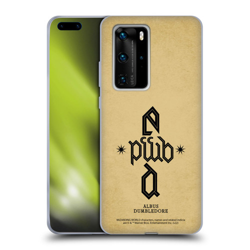 Fantastic Beasts: Secrets of Dumbledore Graphics Dumbledore's Monogram Soft Gel Case for Huawei P40 Pro / P40 Pro Plus 5G