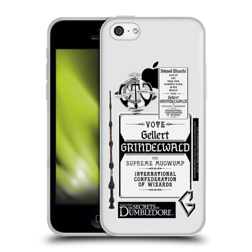 Fantastic Beasts: Secrets of Dumbledore Graphics Gellert Grindelwald Soft Gel Case for Apple iPhone 5c