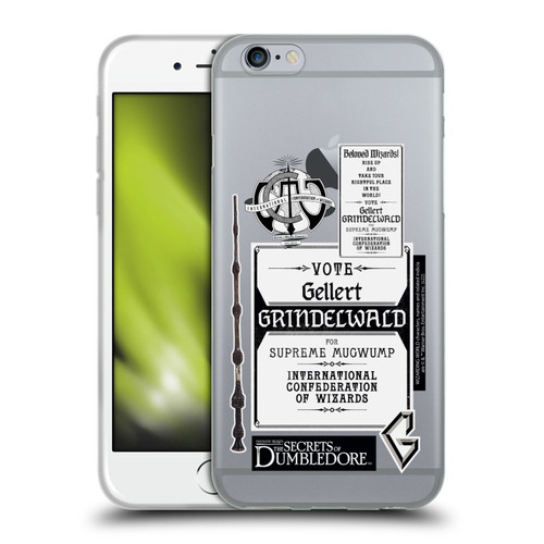 Fantastic Beasts: Secrets of Dumbledore Graphics Gellert Grindelwald Soft Gel Case for Apple iPhone 6 / iPhone 6s
