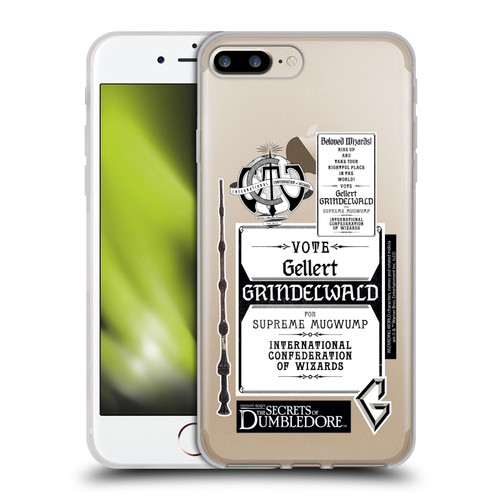 Fantastic Beasts: Secrets of Dumbledore Graphics Gellert Grindelwald Soft Gel Case for Apple iPhone 7 Plus / iPhone 8 Plus