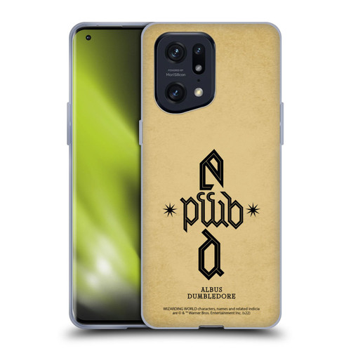 Fantastic Beasts: Secrets of Dumbledore Graphics Dumbledore's Monogram Soft Gel Case for OPPO Find X5 Pro