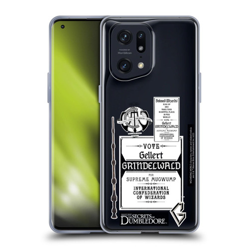 Fantastic Beasts: Secrets of Dumbledore Graphics Gellert Grindelwald Soft Gel Case for OPPO Find X5 Pro